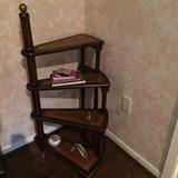 Antique corner tiered shelves