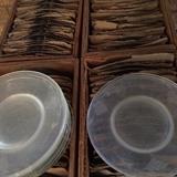 Four boxes of serving plates