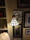 Small stain glass reading lamp