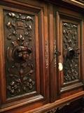 Exquisite detailed carving on breakfront