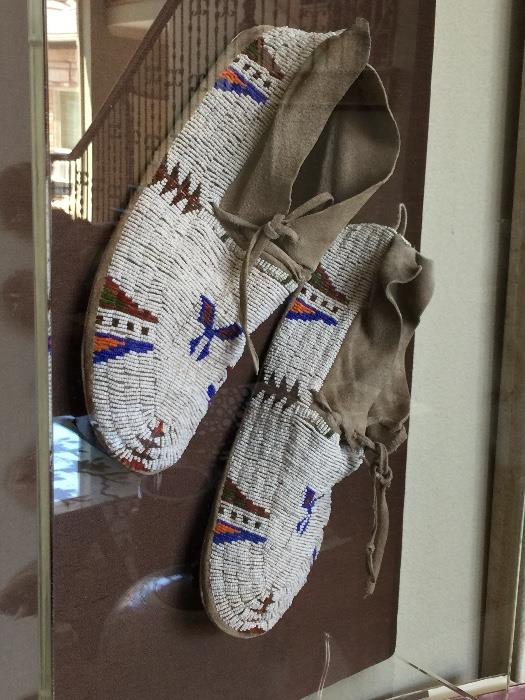 Authentic Native American Beaded Moccasins.  