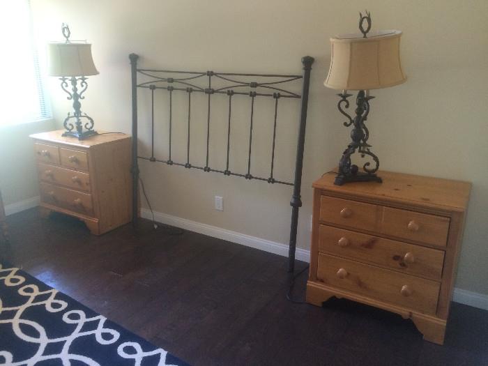 Lexington bedside stands and headboard