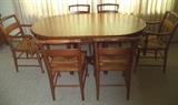 Same table with 2 leaves (64"long) Set of chairs are sold separately, they also work beautifully with the butterfly dining table.