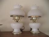Hobnail Hurricane Lamps