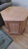 Crate & Barrel End Table; measurements: 25" D x 24"H