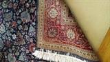 reverse side of oriental carpet