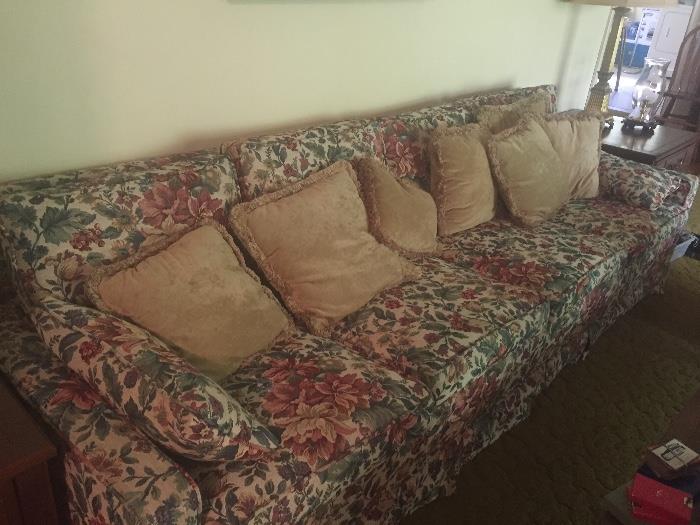 Beautiful vintage sofa. Very long, and oh so comfortable
