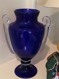 Cobalt blue vase