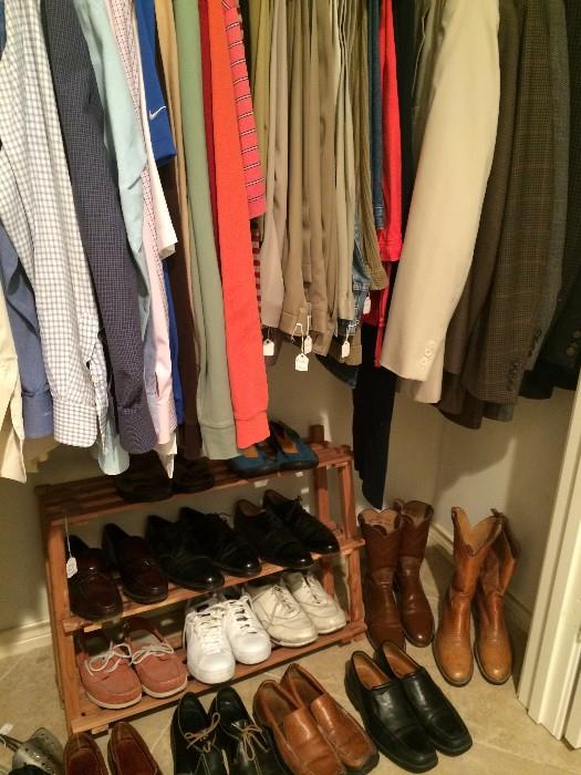 Men's clothes, shoes, and boots