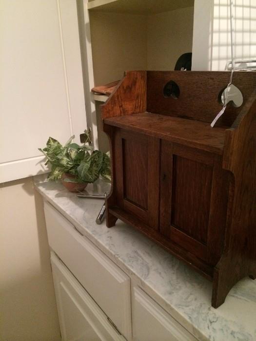 Antique small shaving cabinet