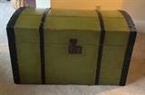 Antique trunk - painted green