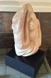 Abstract soapstone sculpture (16" tall including base)