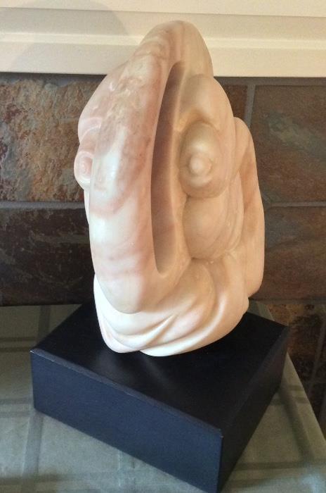Abstract soapstone sculpture (16" tall including base)