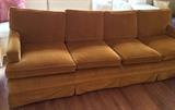 8 ft. velvet sofa (4 seater) - mustard colored