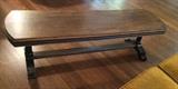 Mahogany trestle coffee table (5 ft. long)