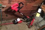Electric garden tools: Black & Decker 20" hedge trimmer, Black & Decker edger, Toro weed whacker