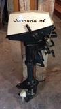Johnson 4 hp outboard motor - circa 1970's. (It's missing hose & tank)