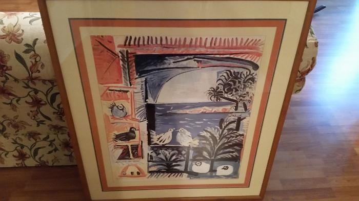 Super Rare Picasso Lithograph by Henri Deschamps titled Cote D'Azur