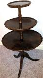 antique cherrywood piecrust table