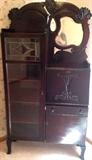 antique mahogany secretary hutch