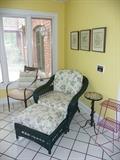 Wicker Chair & Ottoman