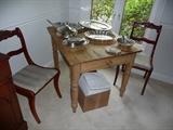 Table, Chairs & Silver Plate