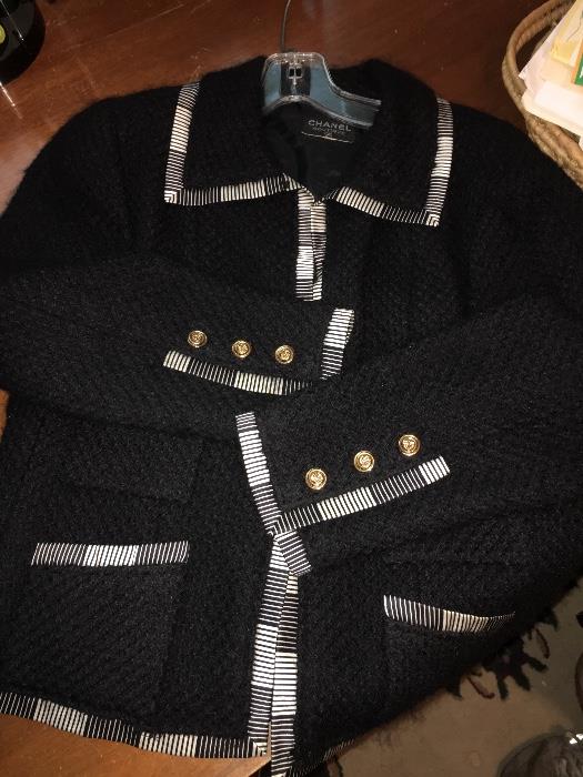 Chanel Boutique jacket. Great condition. Size small. Chain trim inside.