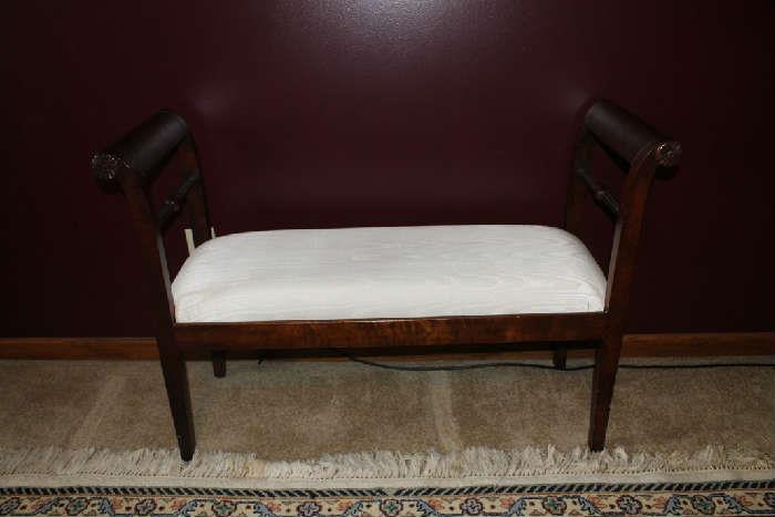 Two seater curved arms bench