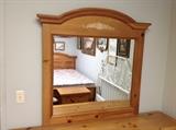 Broyhill Pine Seven-Drawer Dresser w/ Mirror - Mirror Detail