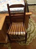 Vintage Pine Slat Seat Side Chair