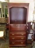 Mahogany Drop-Lid Three-Drawer Cabinet