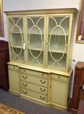 Antiqued Six-Drawer China Cabinet