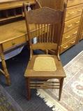 Oak Cane Seat Side Chair