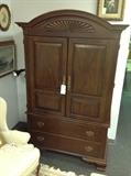 Mahogany Linen Press / Entertainment Center