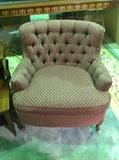 Burgundy Diamond Upholstered Club Chair - 1 of 2