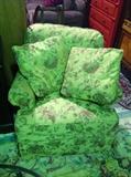 Paisley Floral Upholstered Arm Chair