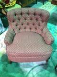 Burgundy Diamond Upholstered Club Chair - 2 of 2