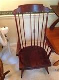 Dark Stained Maple Windsor Rocking Chair (Missing One Spindle)