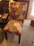 Burgundy Floral Upholstered Side Chair - 2 of 2