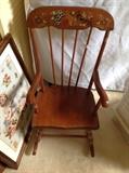 Stenciled Maple Child's Rocking Chair