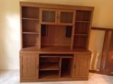 Oak Lament Computer Desk Bookcase Hutch
