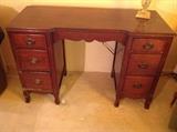 Mahogany Six-Drawer Vanity