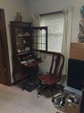 Smaller Mahogany Secretary and chair 