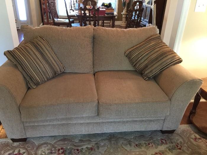 #59 79x42" Love Seat like new $300 — at Town Park Drive SW.