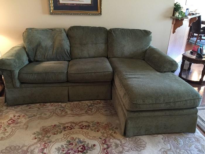 l#58 flexsteel 98" long sofa with lounger end $350 — at Town Park Drive SW.