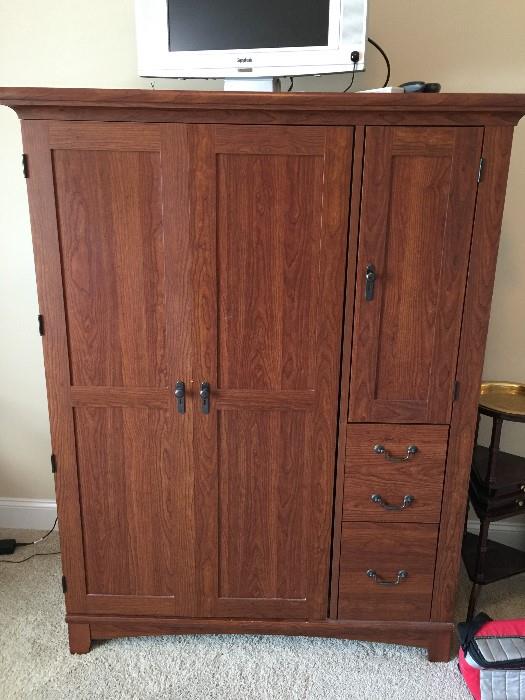 #14 laminate Computer Cabinet with door and drawers $75 — at Town Park Drive SW.