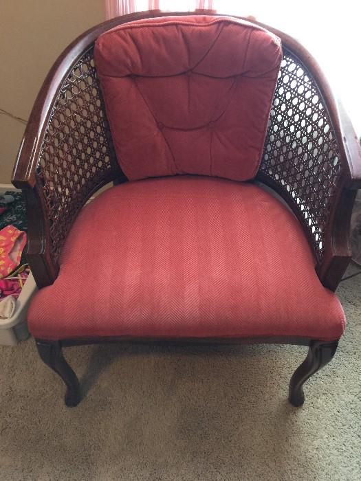 #17 Marks Fitzgerald Wicker Rust color chair $85 
