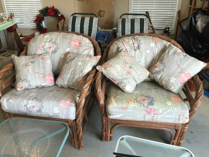 #65 (2) wicker chairs $50 each — at Town Park Drive SW