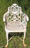 victrian cast iron chair