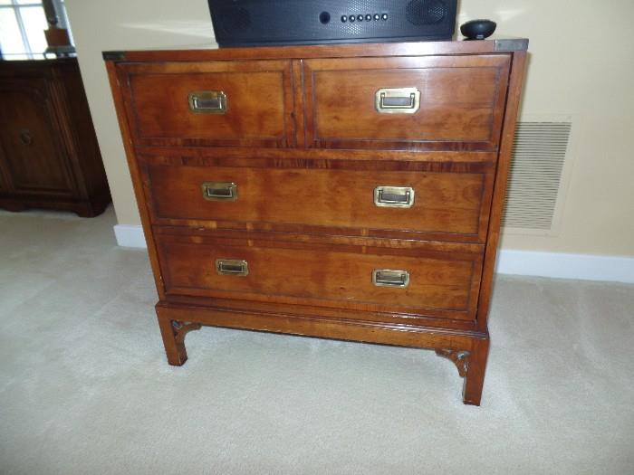 Small cabinet-oriental style. This is not 3 drawers it is a flip top cabinet